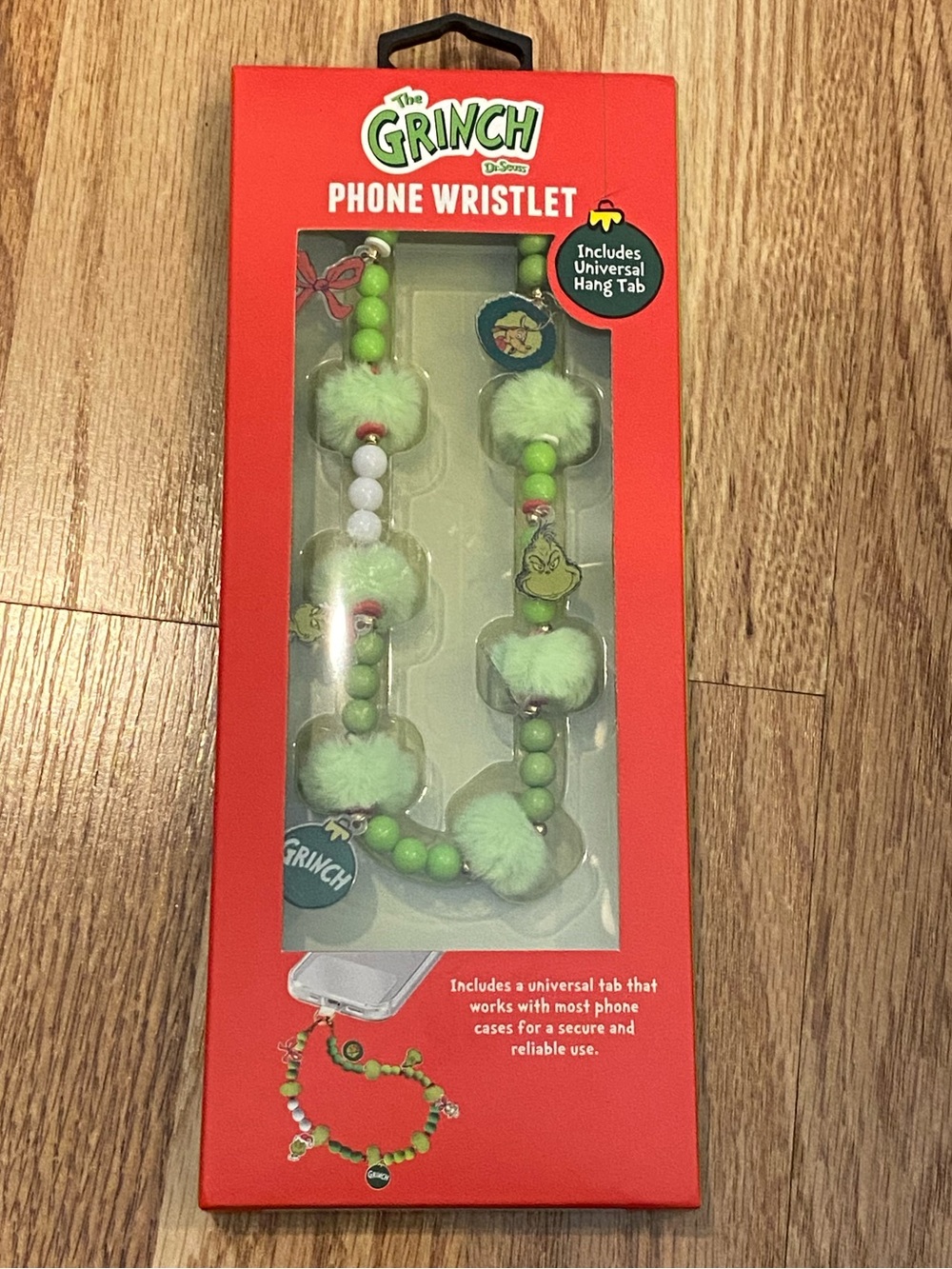 The Grinch Green Fuzzy Phone Wristlet New
